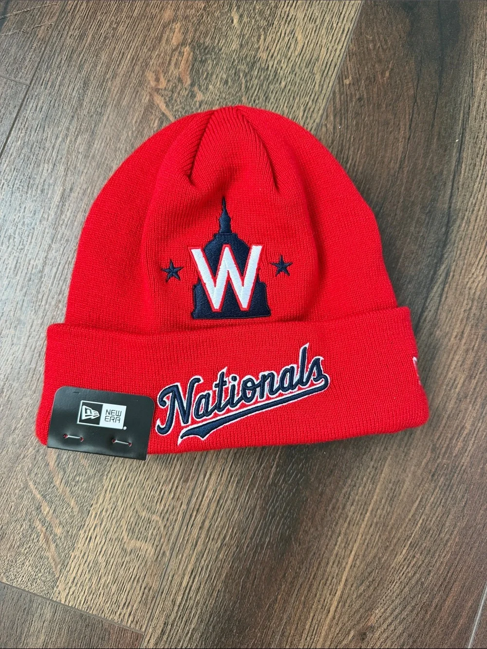 New Era Washington Nationals Red Knit Cuffed Beanie